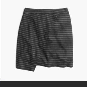 Madewell Asymmetrical Mini Skirt Gray 6 Wool Blend